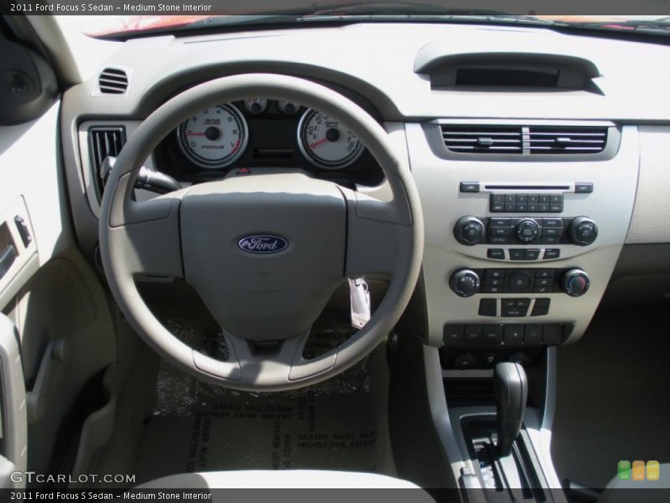 Medium Stone Interior Dashboard for the 2011 Ford Focus S Sedan #38061672
