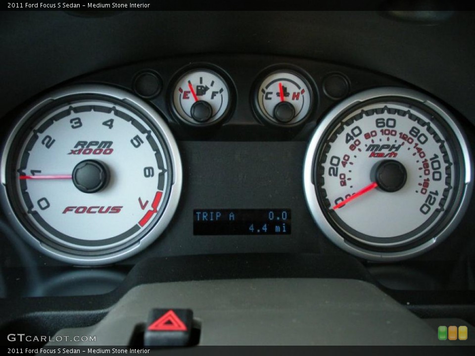 Medium Stone Interior Gauges for the 2011 Ford Focus S Sedan #38061688