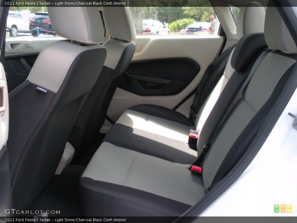 Light Stone/Charcoal Black Cloth Interior Photo for the 2011 Ford Fiesta S Sedan #38061824