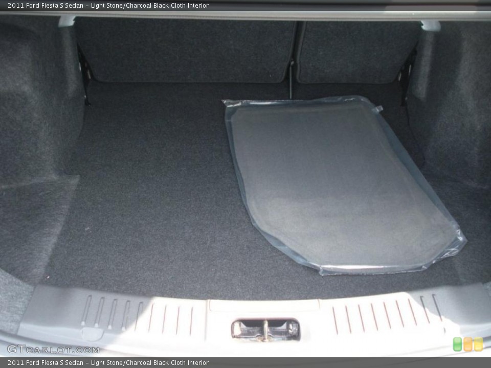 Light Stone/Charcoal Black Cloth Interior Trunk for the 2011 Ford Fiesta S Sedan #38061892