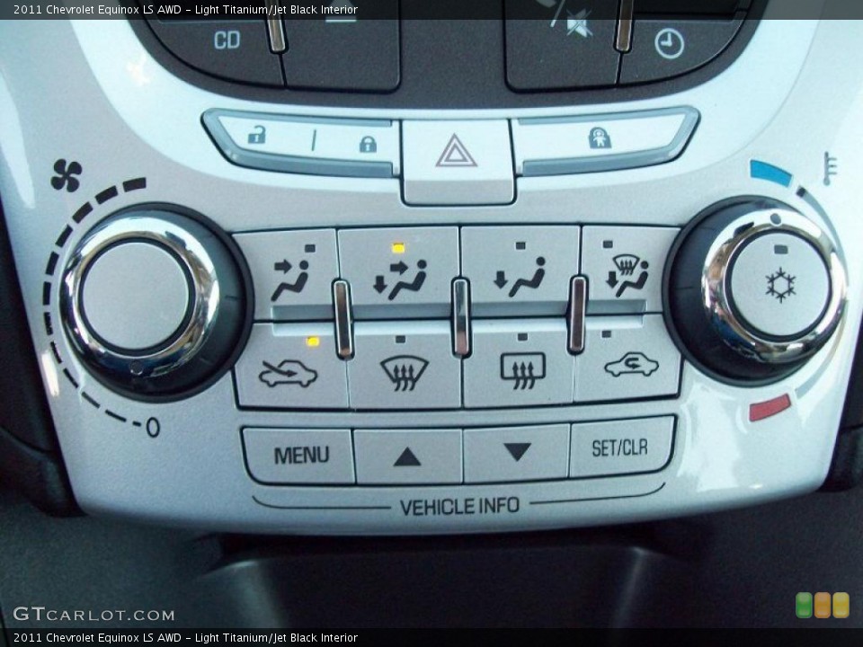 Light Titanium/Jet Black Interior Controls for the 2011 Chevrolet Equinox LS AWD #38064175