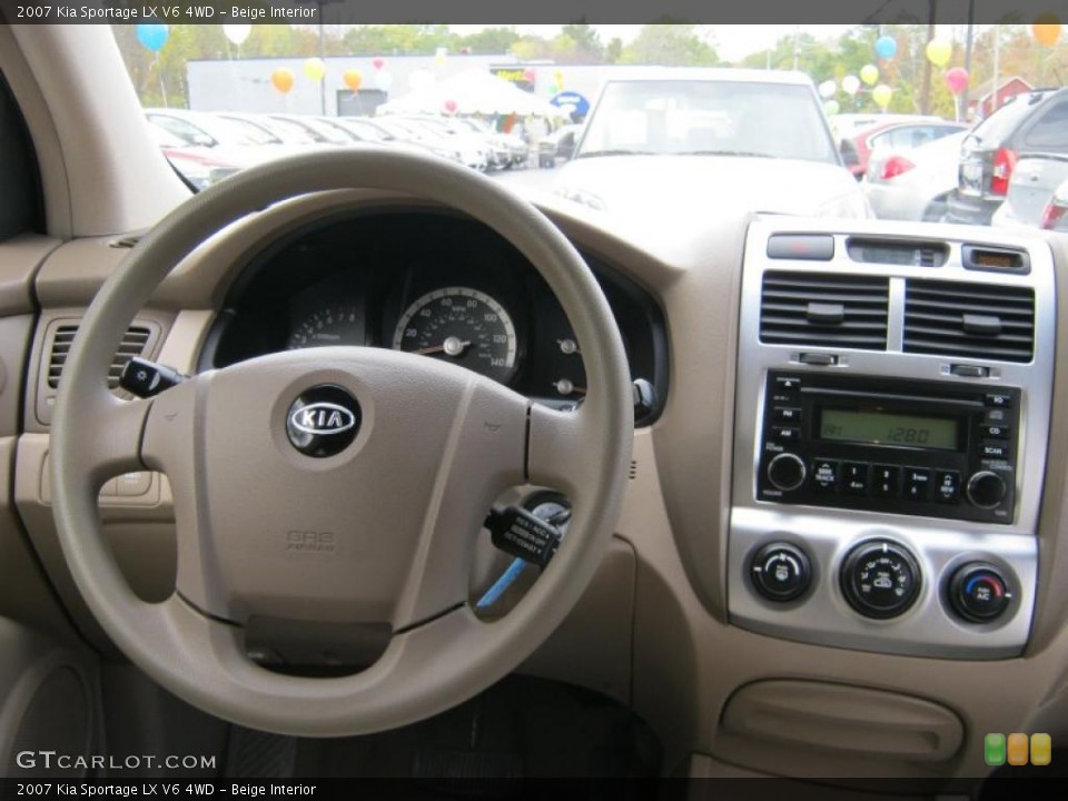 Beige Interior Dashboard for the 2007 Kia Sportage LX V6 4WD #38065780
