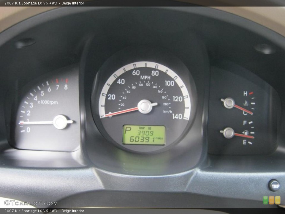 Beige Interior Gauges for the 2007 Kia Sportage LX V6 4WD #38066224