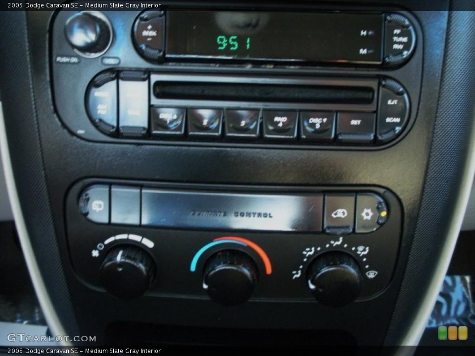Medium Slate Gray Interior Controls for the 2005 Dodge Caravan SE #38067541