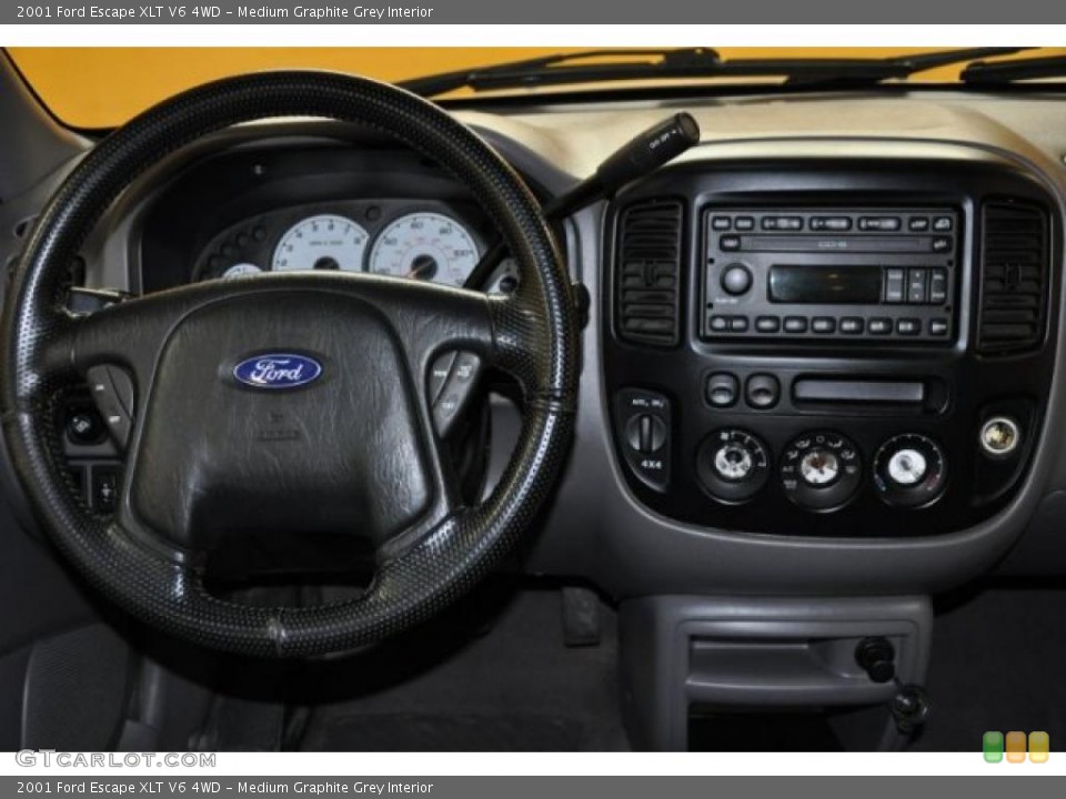 Medium Graphite Grey Interior Dashboard for the 2001 Ford Escape XLT V6 4WD #38067879