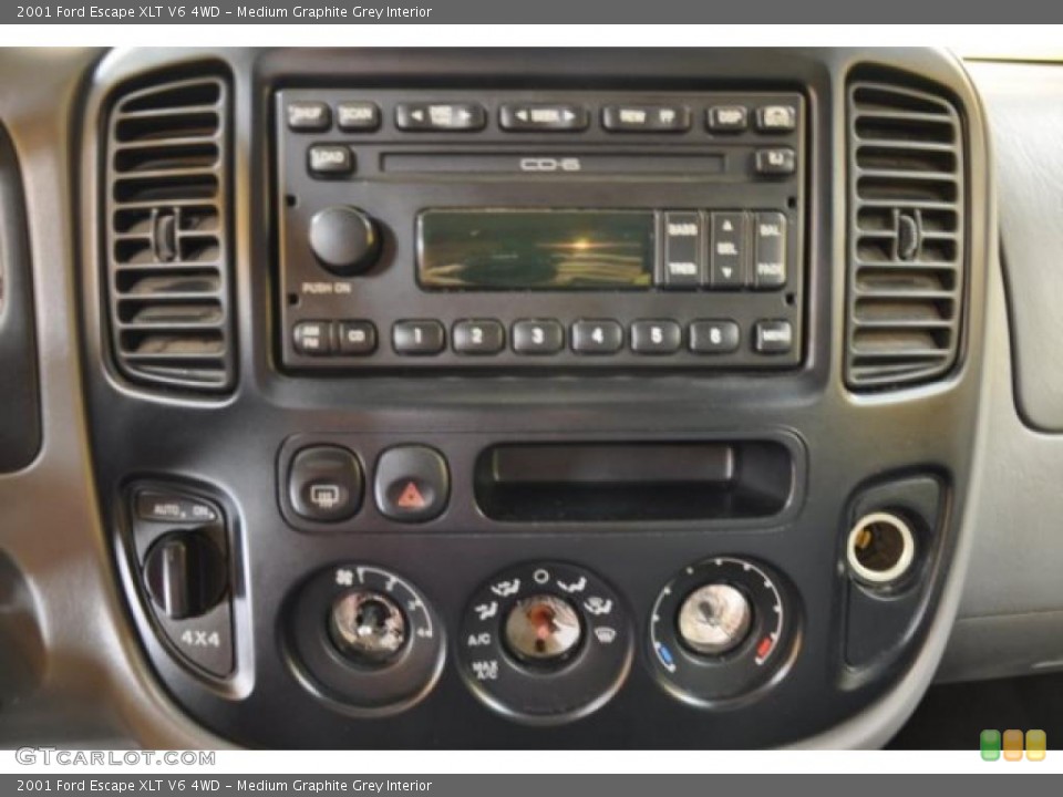 Medium Graphite Grey Interior Controls for the 2001 Ford Escape XLT V6 4WD #38067911