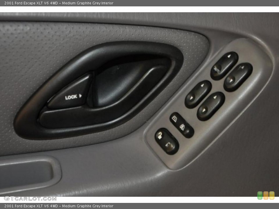 Medium Graphite Grey Interior Controls for the 2001 Ford Escape XLT V6 4WD #38067943