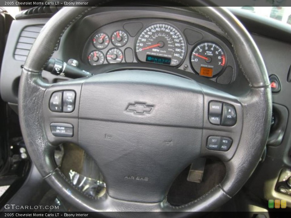 Ebony Interior Steering Wheel for the 2005 Chevrolet Monte Carlo LT #38068697