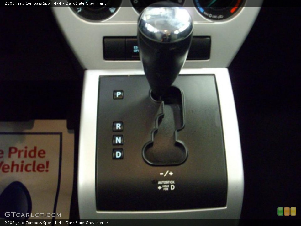 Dark Slate Gray Interior Transmission for the 2008 Jeep Compass Sport 4x4 #38069153
