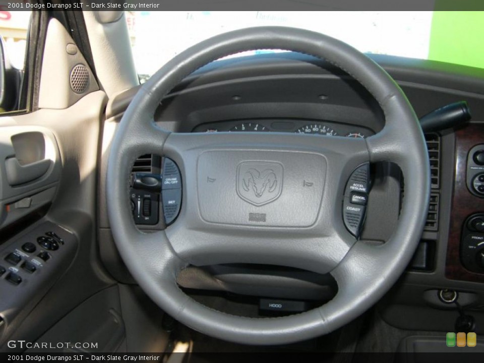 Dark Slate Gray Interior Steering Wheel for the 2001 Dodge Durango SLT #38069801
