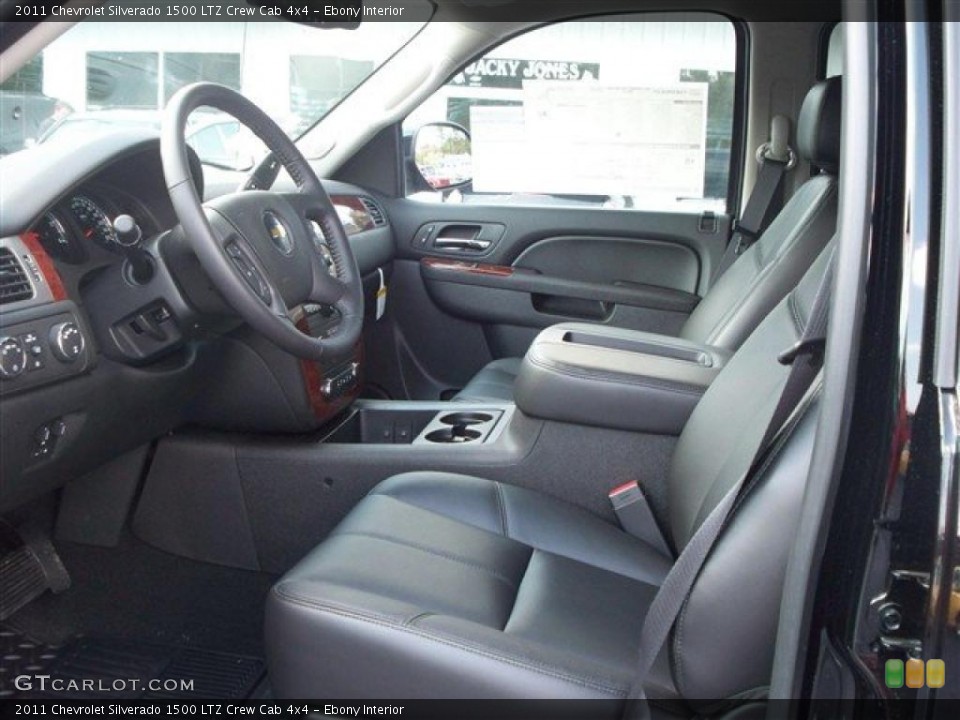 Ebony Interior Photo for the 2011 Chevrolet Silverado 1500 LTZ Crew Cab 4x4 #38071893