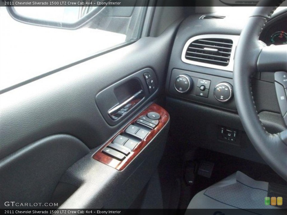 Ebony Interior Controls for the 2011 Chevrolet Silverado 1500 LTZ Crew Cab 4x4 #38072001