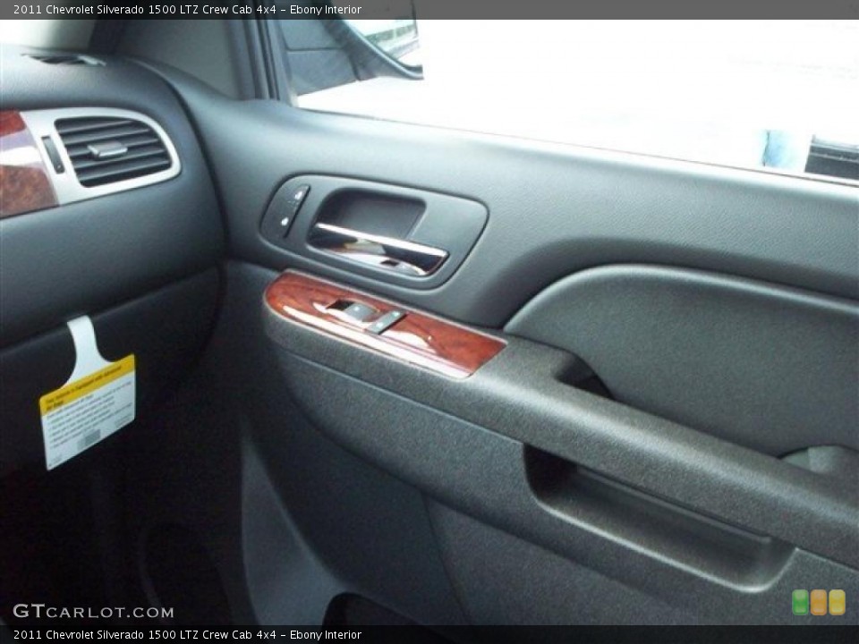 Ebony Interior Photo for the 2011 Chevrolet Silverado 1500 LTZ Crew Cab 4x4 #38072037