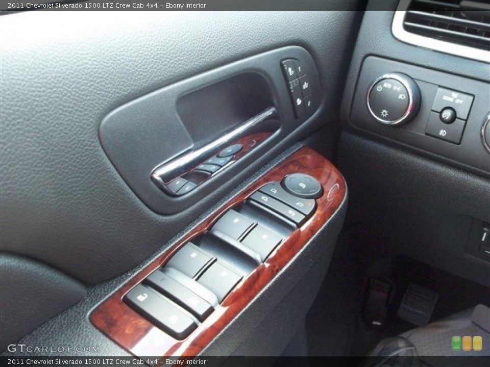 Ebony Interior Controls for the 2011 Chevrolet Silverado 1500 LTZ Crew Cab 4x4 #38072061