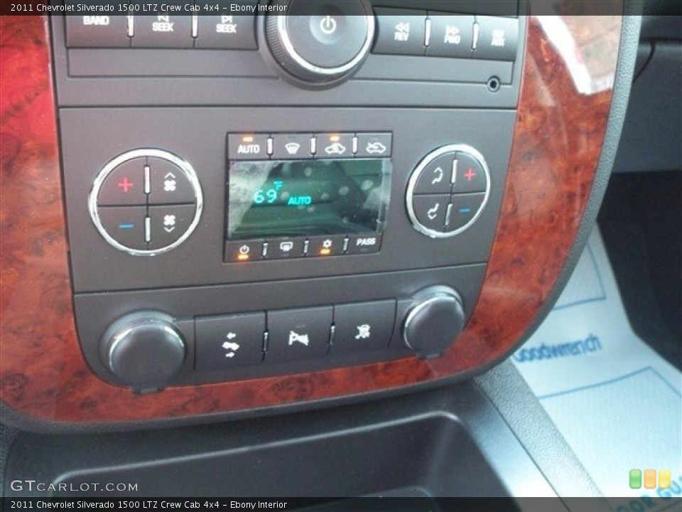 Ebony Interior Controls for the 2011 Chevrolet Silverado 1500 LTZ Crew Cab 4x4 #38072109