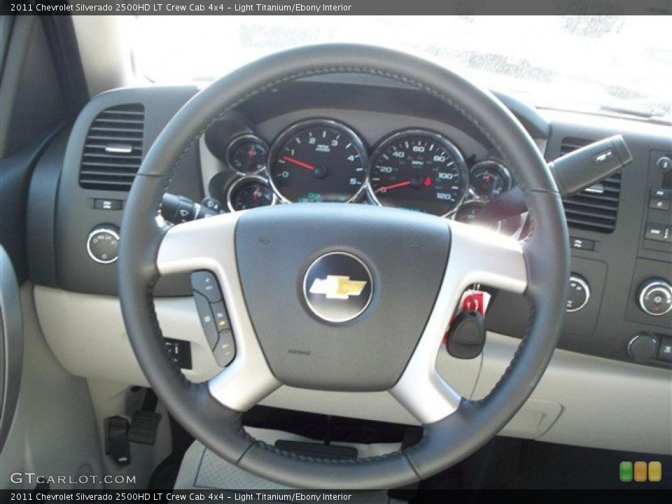 Light Titanium/Ebony Interior Steering Wheel for the 2011 Chevrolet Silverado 2500HD LT Crew Cab 4x4 #38072285