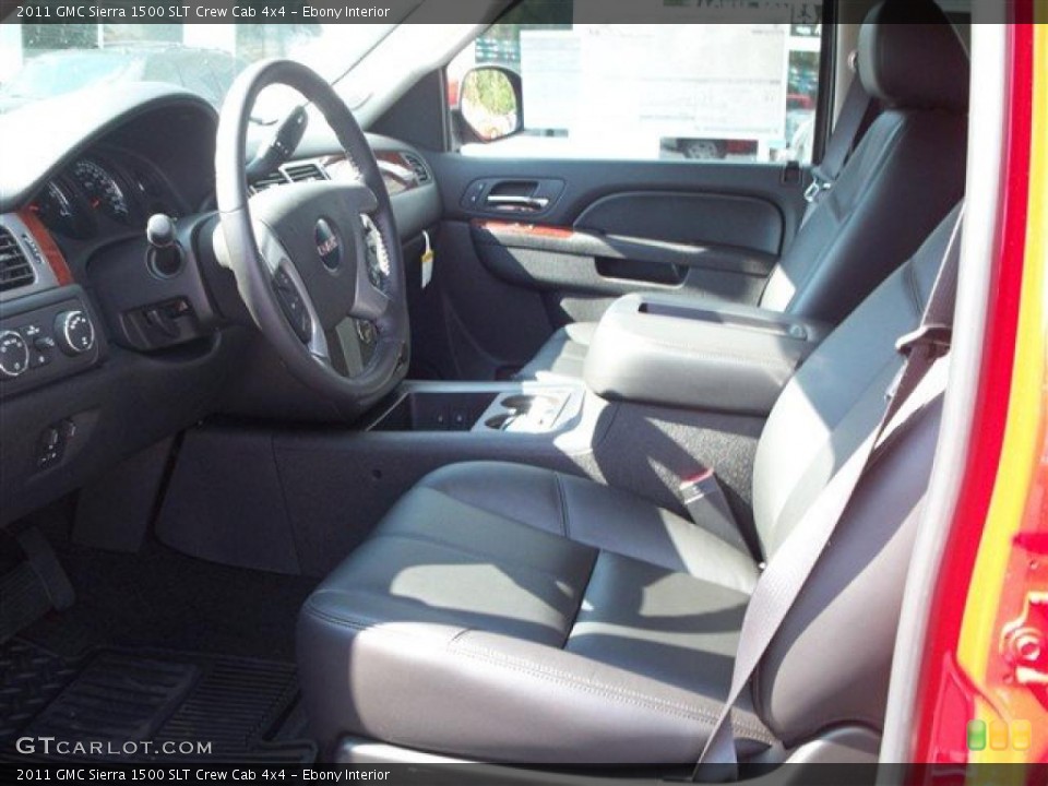 Ebony Interior Photo for the 2011 GMC Sierra 1500 SLT Crew Cab 4x4 #38073403