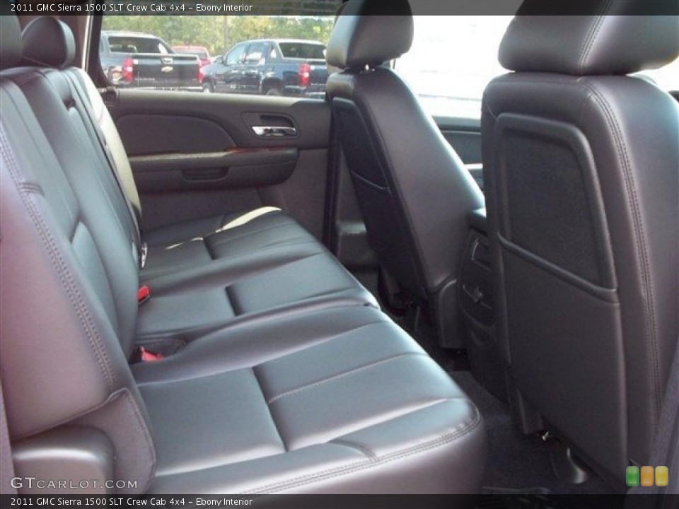 Ebony Interior Photo for the 2011 GMC Sierra 1500 SLT Crew Cab 4x4 #38073447