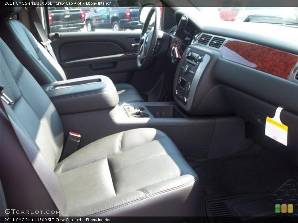 Ebony Interior Photo for the 2011 GMC Sierra 1500 SLT Crew Cab 4x4 #38073475