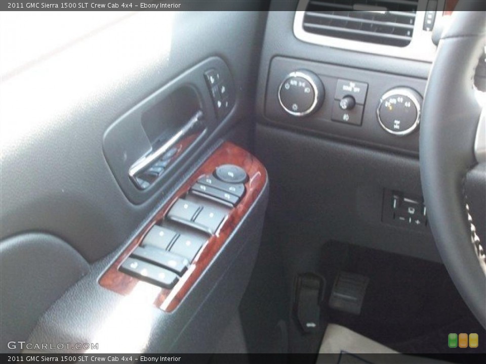 Ebony Interior Controls for the 2011 GMC Sierra 1500 SLT Crew Cab 4x4 #38073491