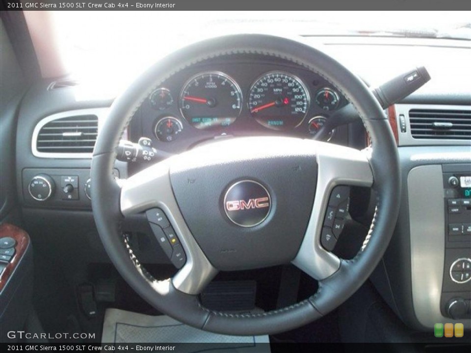 Ebony Interior Steering Wheel for the 2011 GMC Sierra 1500 SLT Crew Cab 4x4 #38073503