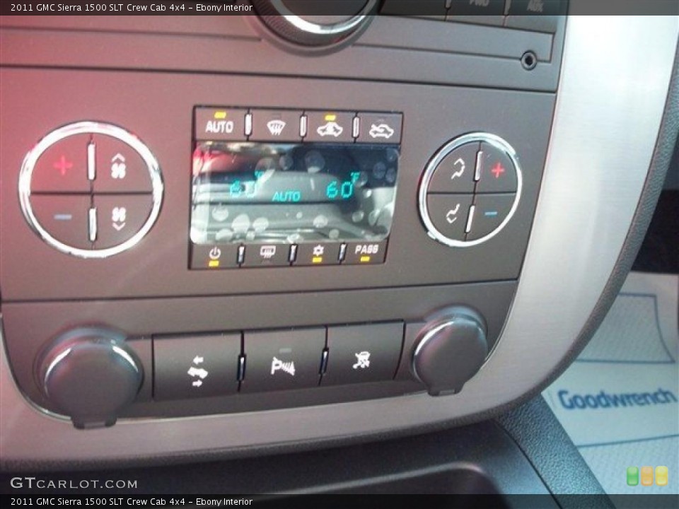 Ebony Interior Controls for the 2011 GMC Sierra 1500 SLT Crew Cab 4x4 #38073631