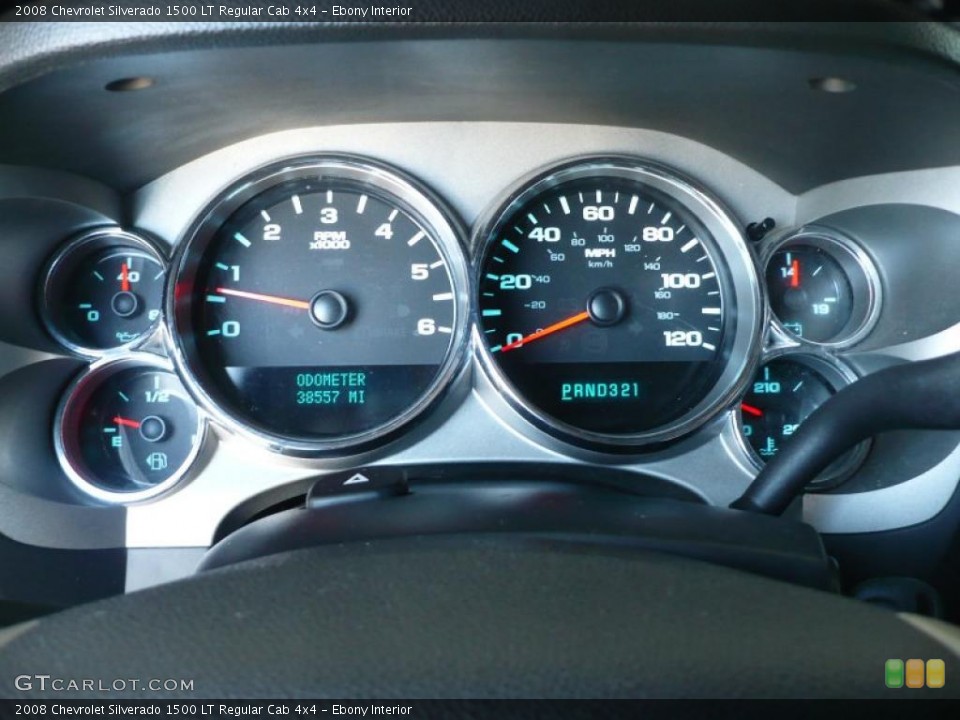 Ebony Interior Gauges for the 2008 Chevrolet Silverado 1500 LT Regular Cab 4x4 #38075630