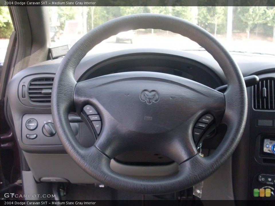 Medium Slate Gray Interior Steering Wheel for the 2004 Dodge Caravan SXT #38077699