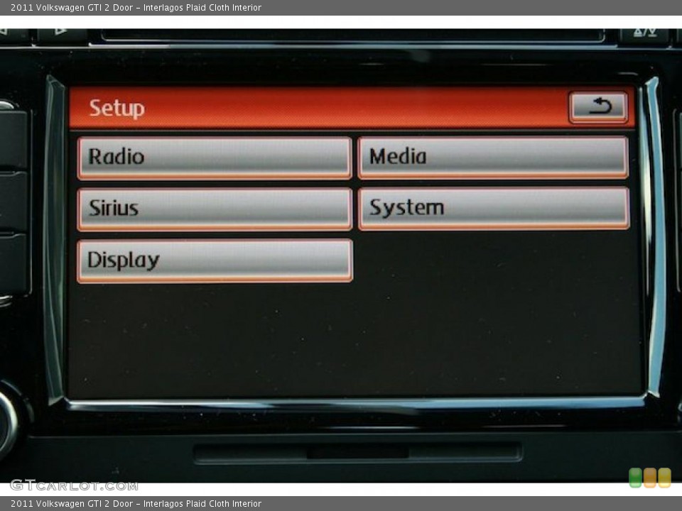Interlagos Plaid Cloth Interior Navigation for the 2011 Volkswagen GTI 2 Door #38077823