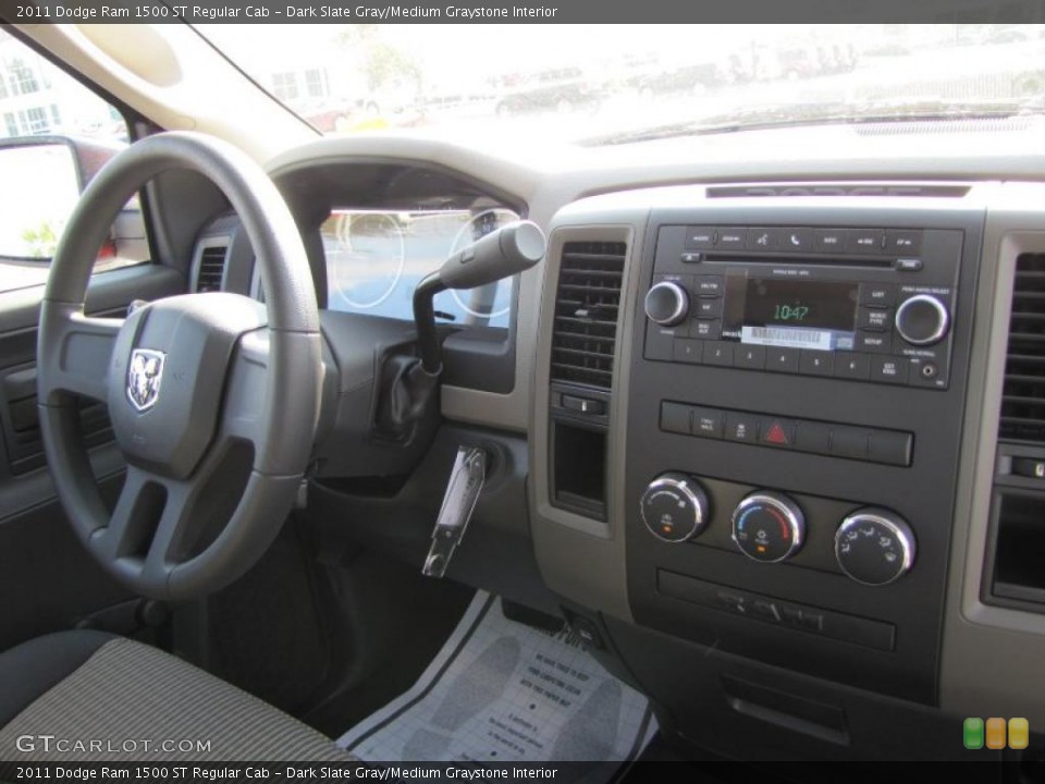 Dark Slate Gray/Medium Graystone Interior Controls for the 2011 Dodge Ram 1500 ST Regular Cab #38078343