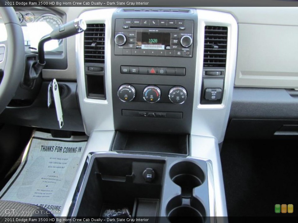 Dark Slate Gray Interior Controls for the 2011 Dodge Ram 3500 HD Big Horn Crew Cab Dually #38078567