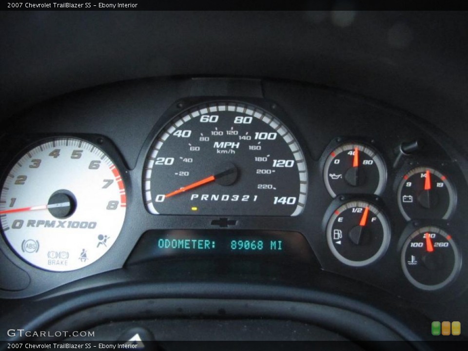 Ebony Interior Gauges for the 2007 Chevrolet TrailBlazer SS #38080495