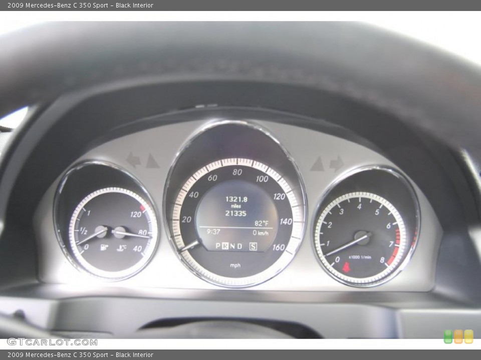 Black Interior Gauges for the 2009 Mercedes-Benz C 350 Sport #38081175