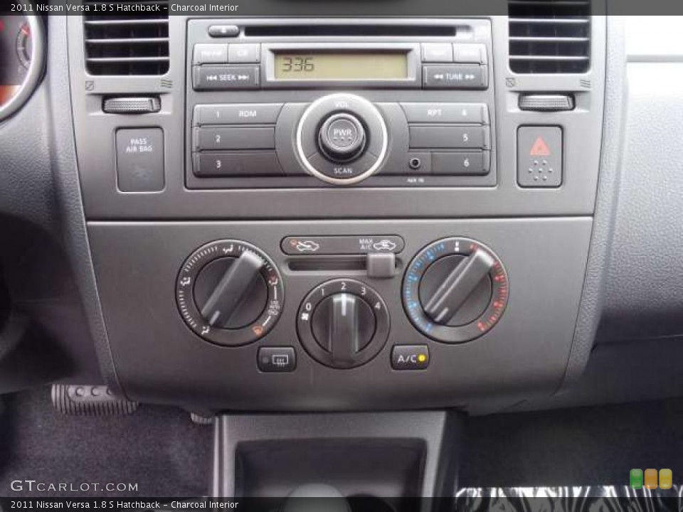 Charcoal Interior Controls for the 2011 Nissan Versa 1.8 S Hatchback #38081275