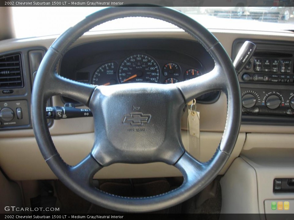 Medium Gray/Neutral Interior Steering Wheel for the 2002 Chevrolet Suburban 1500 LT #38081327