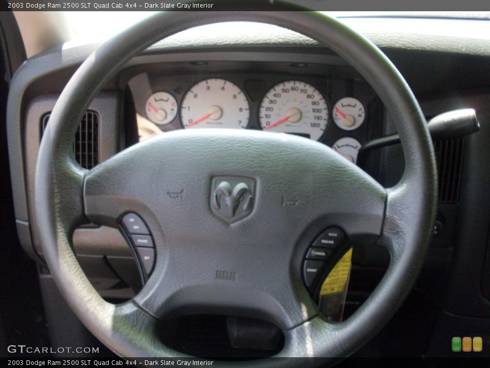 Dark Slate Gray Interior Steering Wheel for the 2003 Dodge Ram 2500 SLT Quad Cab 4x4 #38081599