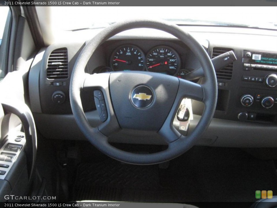 Dark Titanium Interior Steering Wheel for the 2011 Chevrolet Silverado 1500 LS Crew Cab #38086905