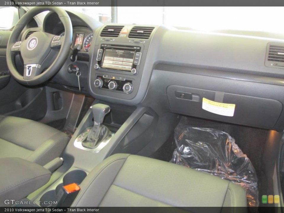 Titan Black Interior Dashboard for the 2010 Volkswagen Jetta TDI Sedan #38087951