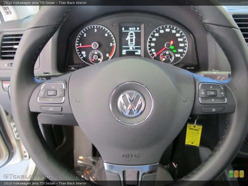 Titan Black Interior Steering Wheel for the 2010 Volkswagen Jetta TDI Sedan #38088029