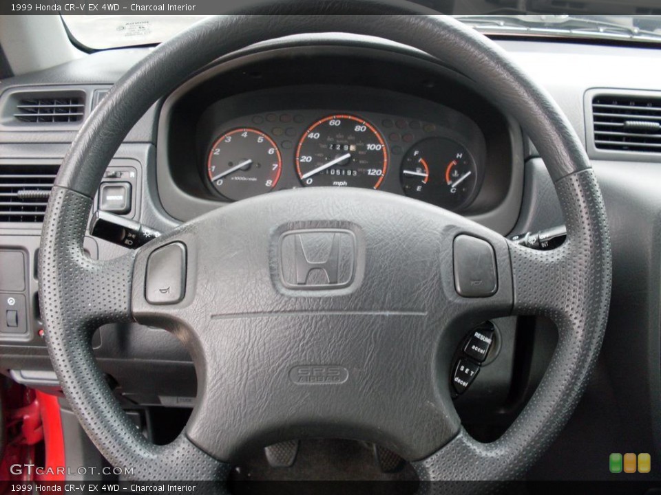 Charcoal Interior Steering Wheel for the 1999 Honda CR-V EX 4WD #38089055