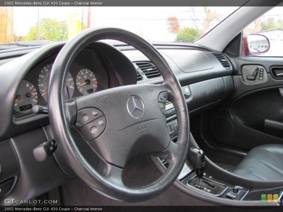 Charcoal Interior Steering Wheel for the 2002 Mercedes-Benz CLK 430 Coupe #38089607