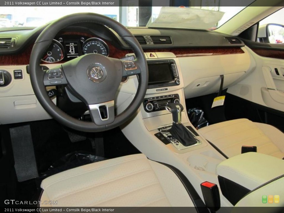 Cornsilk Beige/Black Interior Photo for the 2011 Volkswagen CC Lux Limited #38089679