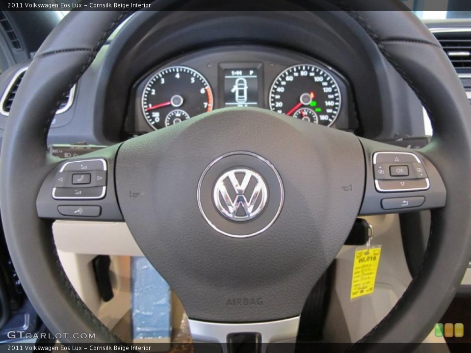 Cornsilk Beige Interior Steering Wheel for the 2011 Volkswagen Eos Lux #38090011