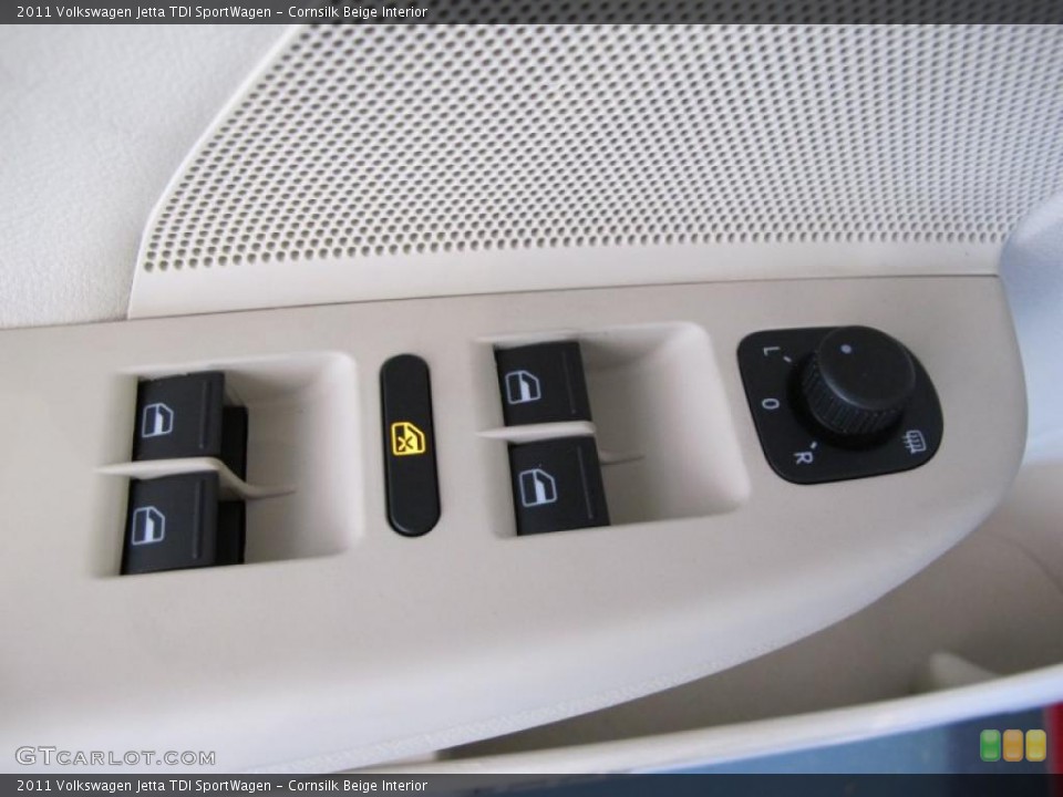 Cornsilk Beige Interior Controls for the 2011 Volkswagen Jetta TDI SportWagen #38090319