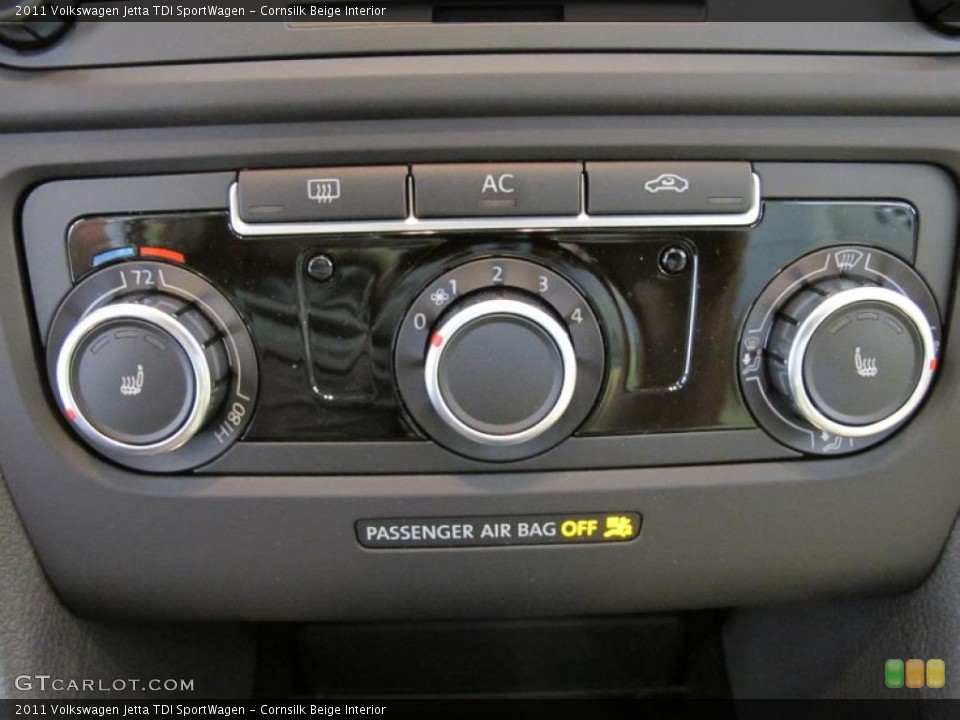 Cornsilk Beige Interior Controls for the 2011 Volkswagen Jetta TDI SportWagen #38090379