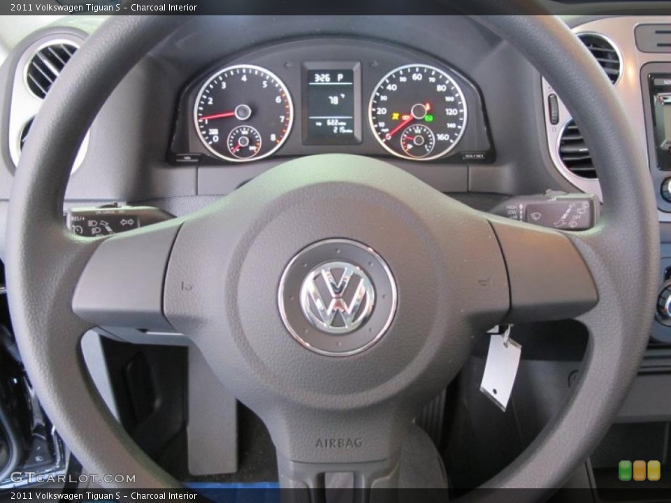 Charcoal Interior Steering Wheel for the 2011 Volkswagen Tiguan S #38090631