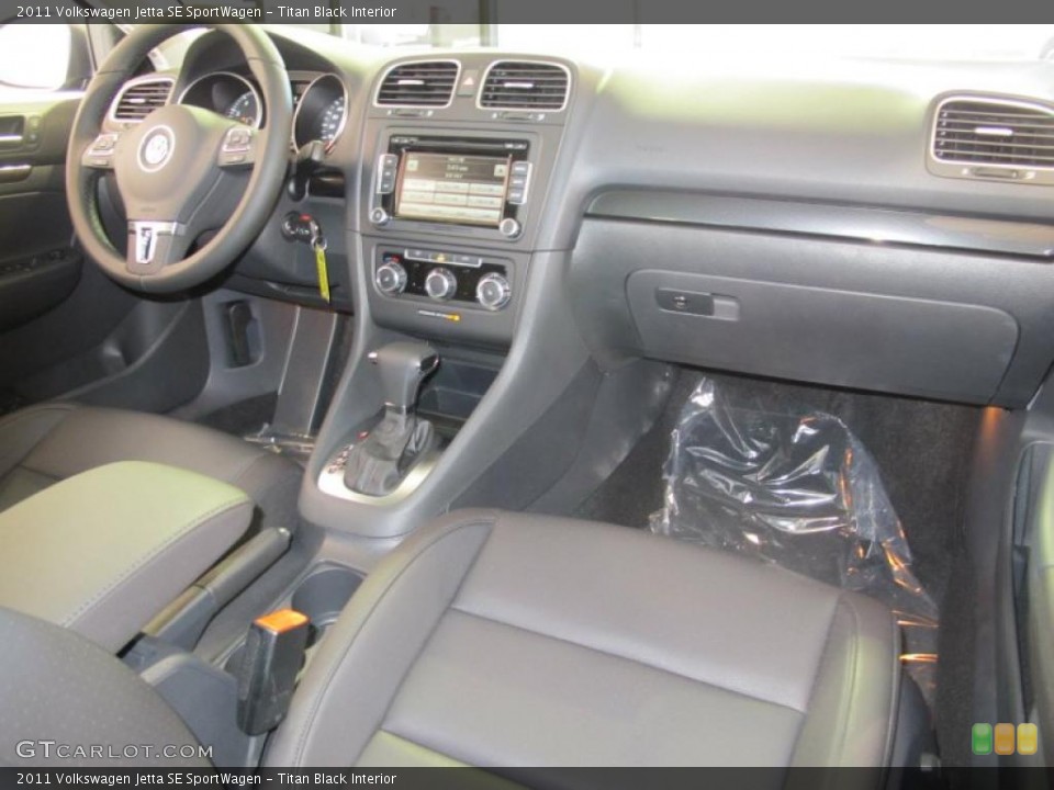 Titan Black Interior Dashboard for the 2011 Volkswagen Jetta SE SportWagen #38090815