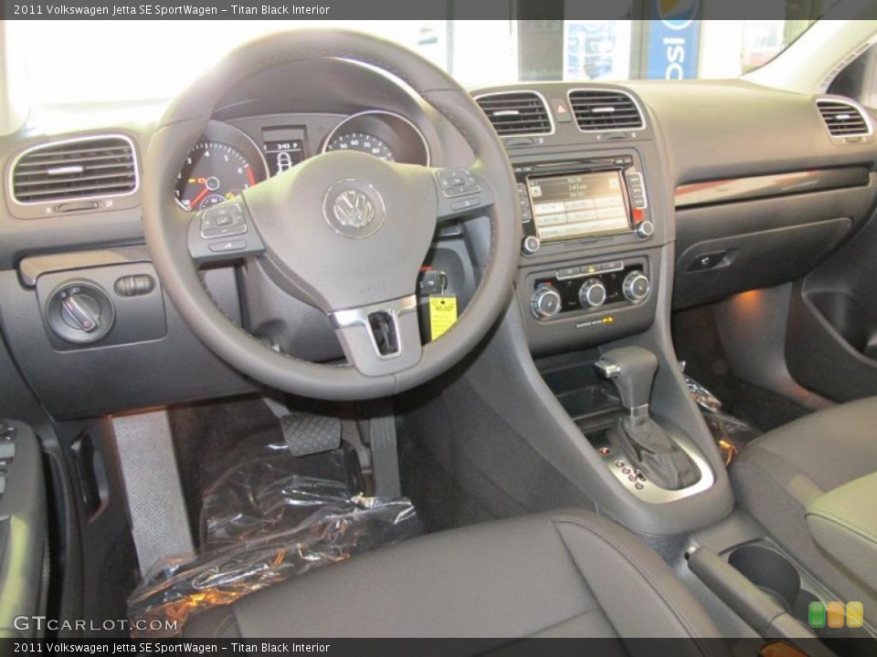 Titan Black Interior Dashboard for the 2011 Volkswagen Jetta SE SportWagen #38090867
