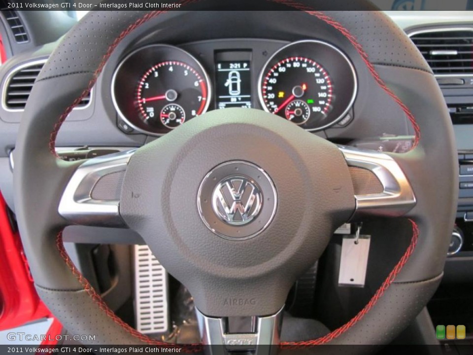Interlagos Plaid Cloth Interior Steering Wheel for the 2011 Volkswagen GTI 4 Door #38091559