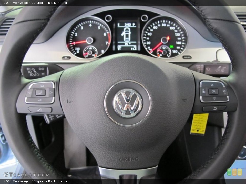 Black Interior Steering Wheel for the 2011 Volkswagen CC Sport #38091832